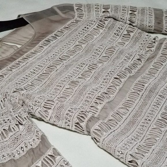 Dole Vita Lace Shift Sheer Dress - Picture 3 of 8